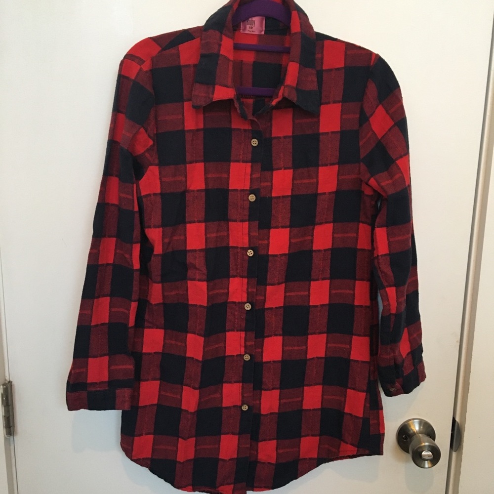Red and blue cotton Flannel shirt